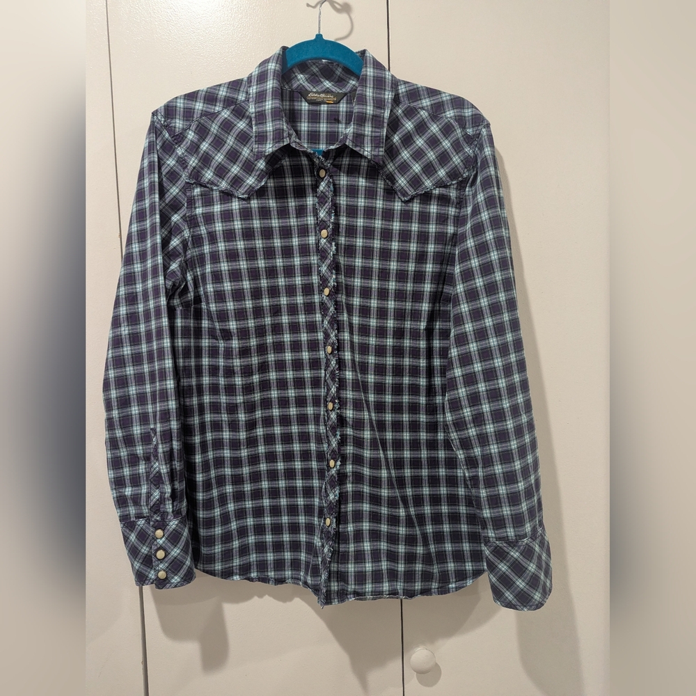 Eddie Bauer Plaid Button-Up Shirt